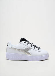 Adidași material neted vârf rotund alb DIADORA fată