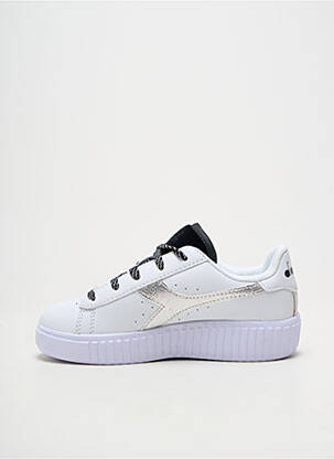 Adidași material neted vârf rotund alb DIADORA fată