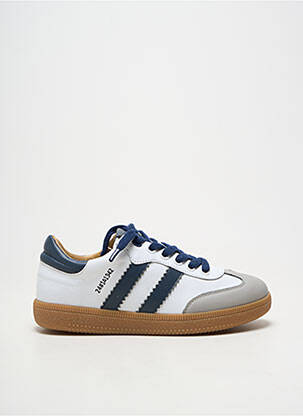 Adidași material neted vârf rotund alb ACEBOS băiat