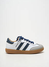Adidași material neted vârf rotund alb ACEBOS băiat