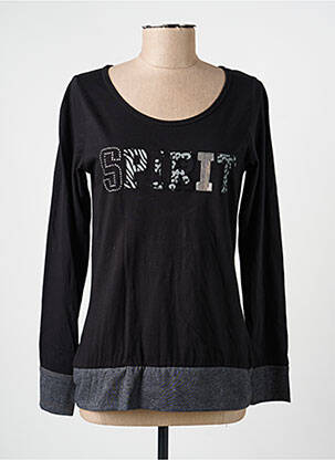 Tricou mâneci lungi mâneci lungi negru KALAÏS femeie