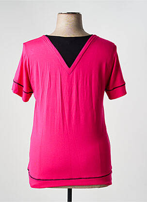 Tricou elasticitate mâneci scurte roz CLAUDE DE SAIVRE femeie