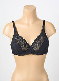 Sutien efect material satinat sutien cupe întregi cu decolteu înalt negru TRIUMPH femeie