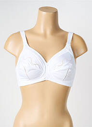 Sutien efect material satinat sutien cupe întregi cu decolteu înalt alb TRIUMPH femeie