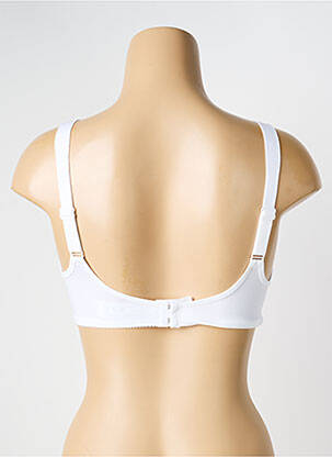 Sutien efect material satinat sutien cupe întregi cu decolteu înalt alb TRIUMPH femeie