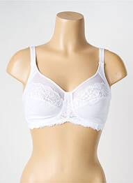 Sutien efect material satinat sutien cupe întregi cu decolteu înalt alb TRIUMPH femeie