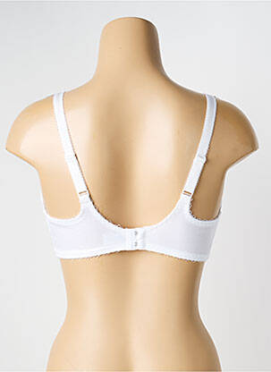 Sutien efect material satinat sutien cupe întregi cu decolteu înalt alb TRIUMPH femeie