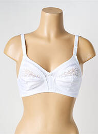Sutien efect material satinat sutien cupe întregi cu decolteu înalt alb TRIUMPH femeie