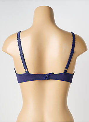 Sutien efect material satinat sutien cupe întregi cu decolteu înalt albastru TRIUMPH femeie