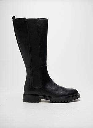 Cizme material neted toc plat până la 3 cm negru ACEBOS femeie