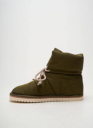 Botine/ghete material neted toc plat până la 3 cm verde ARMISTICE femeie
