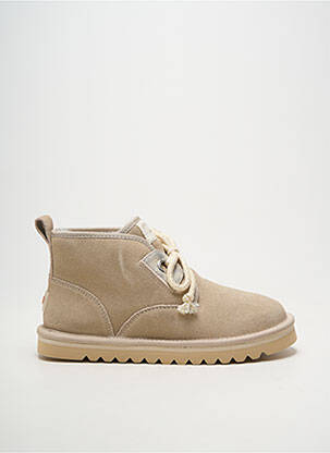 Botine/ghete material neted toc plat până la 3 cm bej ARMISTICE femeie