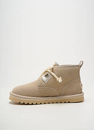 Botine/ghete material neted toc plat până la 3 cm bej ARMISTICE femeie