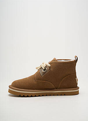 Botine/ghete material neted toc plat până la 3 cm maro ARMISTICE femeie