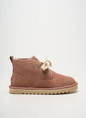 Botine/ghete material neted toc plat până la 3 cm roz ARMISTICE femeie
