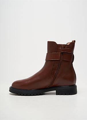 Botine/ghete material neted toc plat până la 3 cm maro ACEBOS femeie