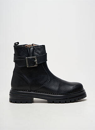 Botine/ghete material neted toc plat până la 3 cm negru ACEBOS femeie