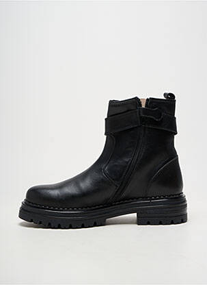 Botine/ghete material neted toc plat până la 3 cm negru ACEBOS femeie