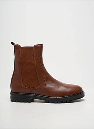 Botine/ghete material neted vârf rotund maro ACEBOS fată