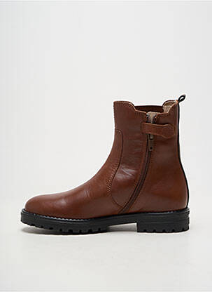 Botine/ghete material neted vârf rotund maro ACEBOS fată