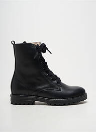 Botine/ghete material neted vârf rotund negru ACEBOS fată