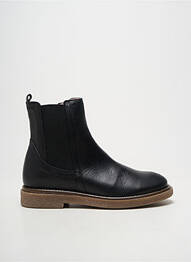 Botine/ghete material neted vârf rotund negru ACEBOS fată