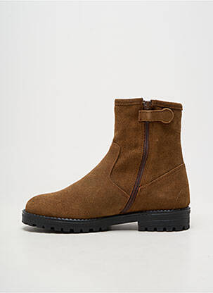 Botine/ghete material neted vârf rotund maro ACEBOS fată