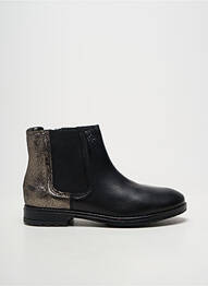 Botine/ghete material neted vârf rotund negru ACEBOS fată