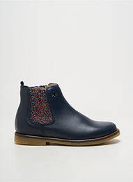 Botine/ghete material neted toc mic albastru ACEBOS fată
