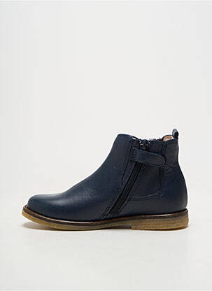 Botine/ghete material neted toc mic albastru ACEBOS fată