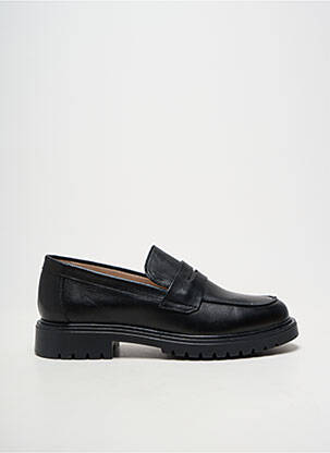 Mocasini material neted toc plat până la 3 cm negru ACEBOS femeie