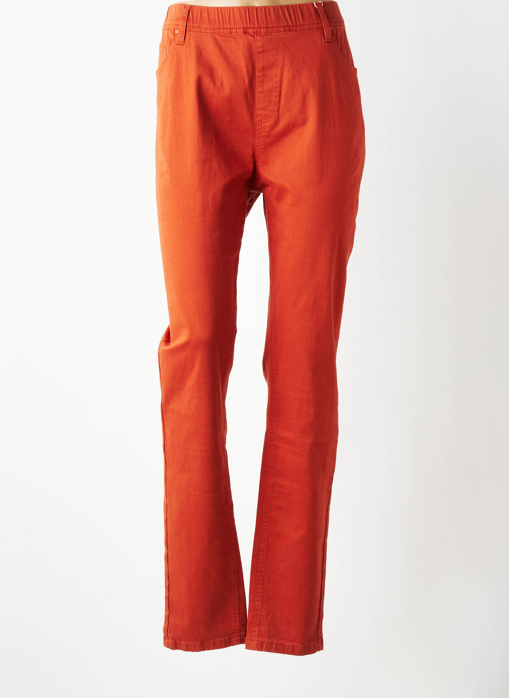 Pantalon drept elasticitate mărime normală portocalie GRIFFON femeie