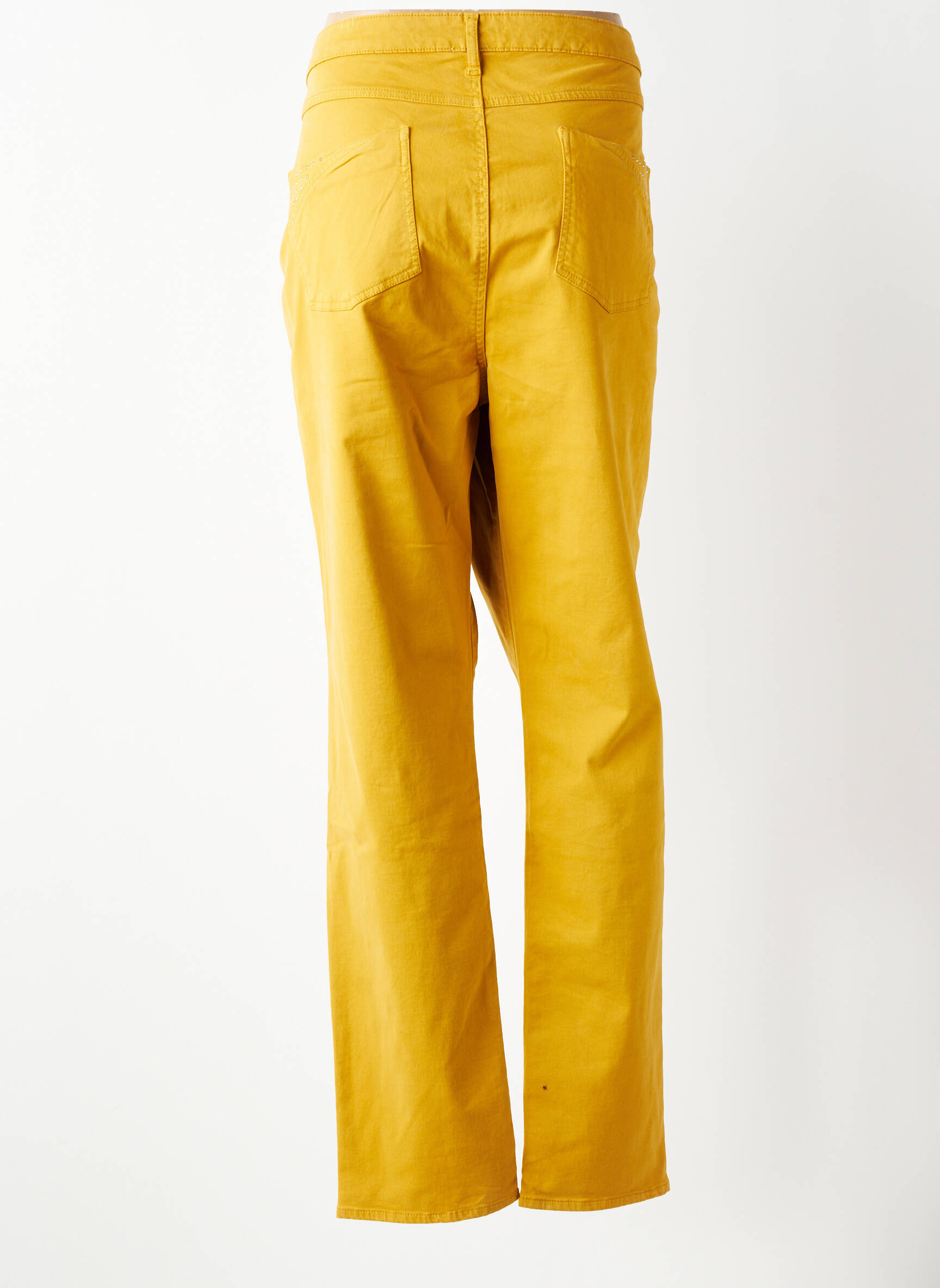 Pantalon drept elasticitate mărime normală galben GUY DUBOUIS femeie