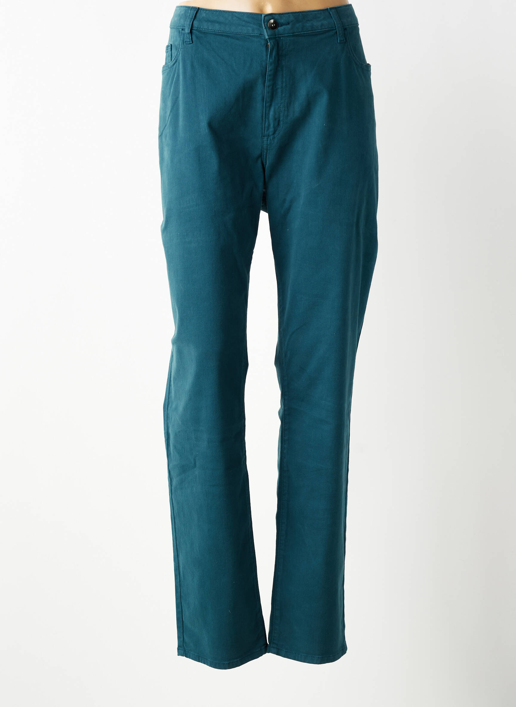 Pantalon drept elasticitate mărime normală verde GUY DUBOUIS femeie