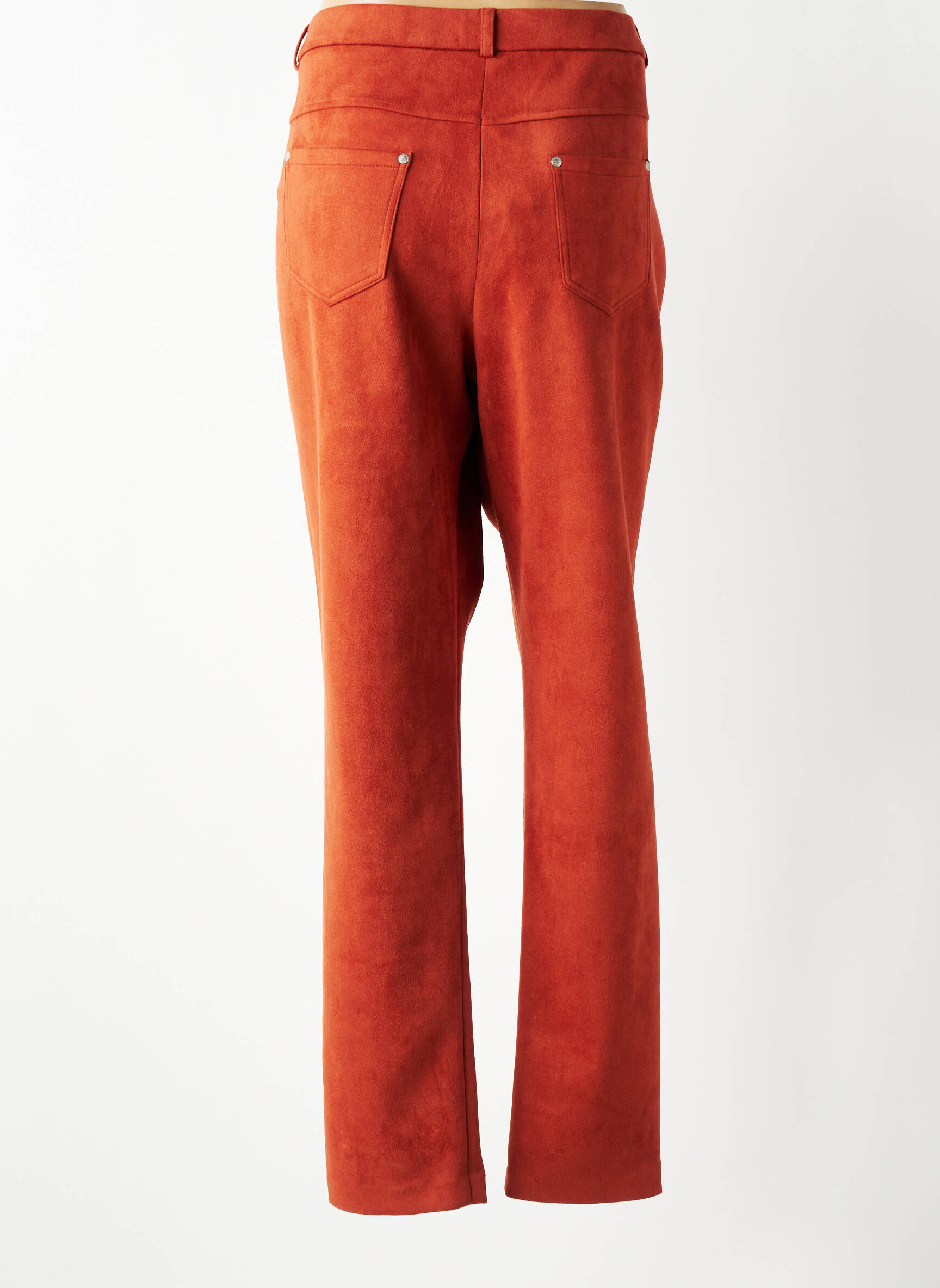 Pantalon drept elasticitate mărime normală portocalie GUY DUBOUIS femeie