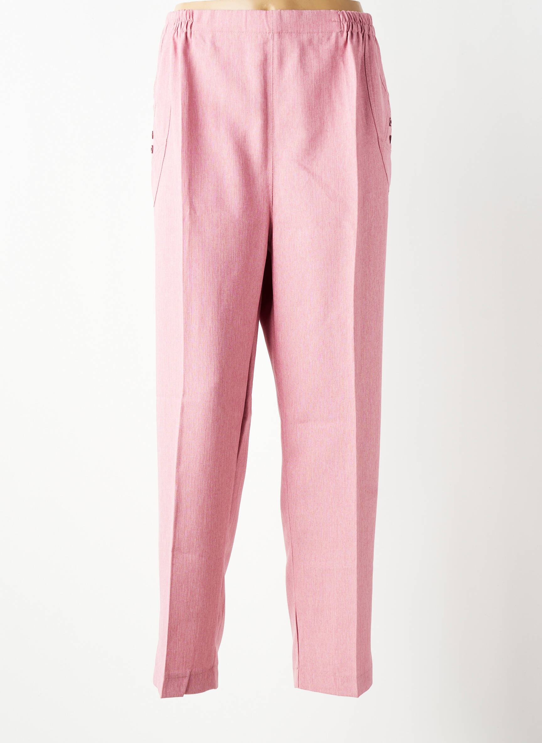 Pantalon drept țesătură crep mărime normală roz VISION NIGHT femeie