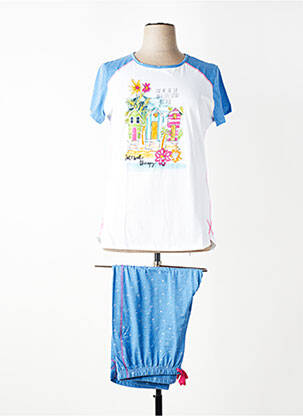 Pijama mâneci scurte albastru MASSANA femeie