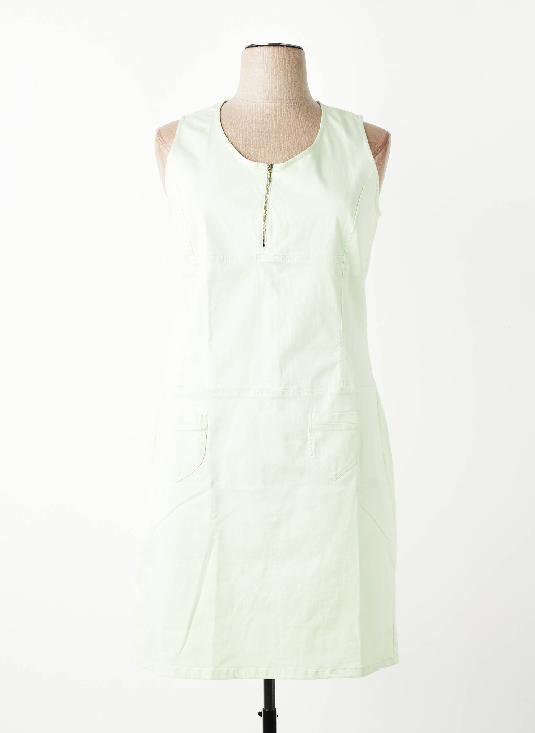 Rochie scurtă fără mâneci fără mâneci verde GUY DUBOUIS femeie