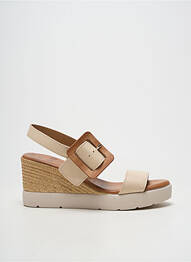 Sandale/pantofi decupați toc platformă toc de 7 la 9 cm bej OH!! ISABELLA femeie