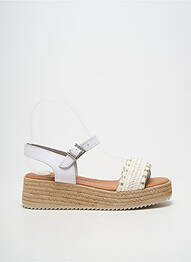 Sandale/pantofi decupați toc platformă toc de 4 la 6 cm alb OH!! ISABELLA femeie