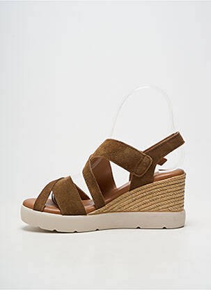 Sandale/pantofi decupați toc platformă toc de 7 la 9 cm maro OH!! ISABELLA femeie