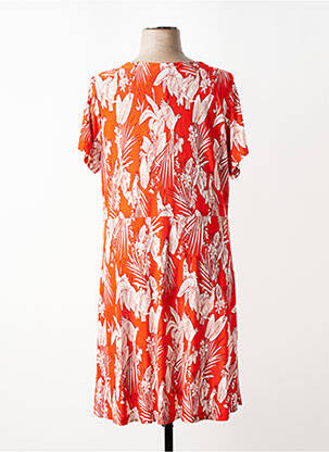 Rochie midi imprimeu floral mâneci scurte roșu AGATHE & LOUISE femeie