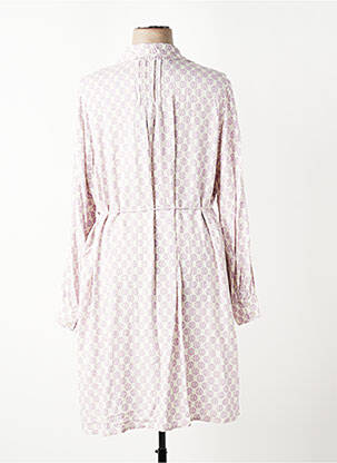 Rochie midi imprimeu fantezie mâneci lungi alb YESTA femeie