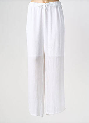 Pantalon larg țesătură crep mărime normală alb AGATHE & LOUISE femeie