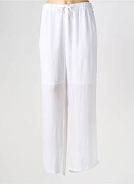 Pantalon larg țesătură crep mărime normală alb AGATHE & LOUISE femeie