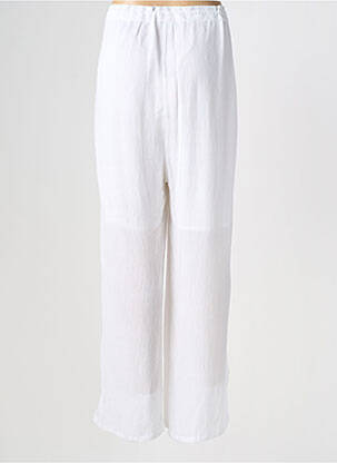 Pantalon larg țesătură crep mărime normală alb AGATHE & LOUISE femeie