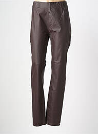 Pantalon slim talie elastică mărime normală maro CISO femeie