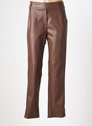 Pantalon slim talie elastică mărime normală maro JEAN MARC PHILIPPE femeie