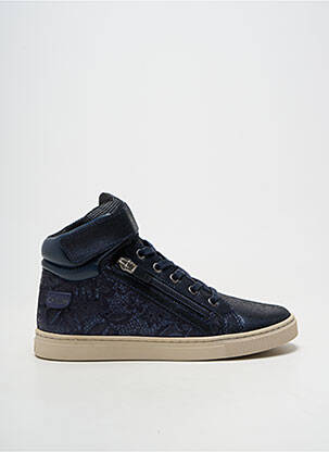 Adidași țesătură satinată vârf rotund albastru PALLADIUM fată