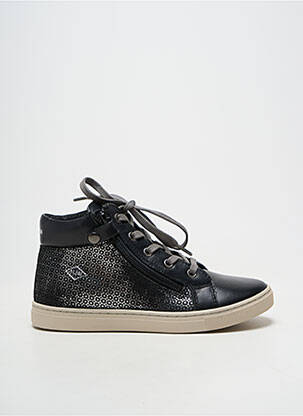 Adidași țesătură satinată vârf rotund negru PALLADIUM fată
